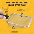SunGrow Reptile Sand Scoop, Stainless Steel Sifter for Lizard, Gecko & Snake Habitat, Substrate Scoop, Non-Slip Handle, 