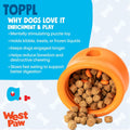 WEST PAW Zogoflex Toppl Interactive Treat Dispensing Puzzle Dog Toy for Mental Stimulation & Enrichment-Holds Kibble & T