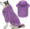 Fuzzy Dog Sweaters for Large Dogs Dog Hoodie Soft Double-Sided Plush Fleece Pet Sweater Pet Clothes Coats Hoodie Sherpa 