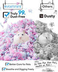 BUCATSTATE Hamster Bedding 15L, 99% Dust-Free Paper Bedding, Wildflower