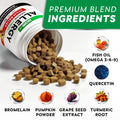 StrellaLab Dog Allergy & Itching Relief - Skin&Coat Support Chews w/Omega 3