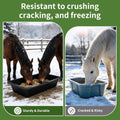 5 Pack Plastic Water Trough,18 Quart Large Livestock Feeder Trough
