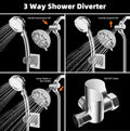 Hibbent Dog Sprayer Attachment Set for Pet Bathing and Dog Washing with 119 Inch Hose, Brass Shower Arm Diverter Valve, Handheld Shower Head, Bathroom Hose Sprayer Head Kit