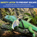 3 Pack Adjustable Soft Leather Bearded Dragon Harness & Leash Set for Pet Bearded Dragons Iguanas Geckos Chameleons Outd