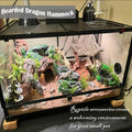 kathson Bearded Dragon Hammock,Lizard Lounger Reptile Tank Hanging Plants Climbing Jungle Vines Flexible Leaves Decorati
