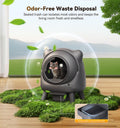 Automatic Litter Box, FEELNEEDY Self Cleaning Litter Box, Odor Control Robot, Cat Ears Design, 65L APP Real-Time Monitor