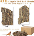 Reptile Cork Bark Bedding,Bulk 0.7 LB Natural Cork Flats for Terrarium,L