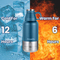 PawsPik 3-in-1 Travel Dog Water Bottle & Bowl Set, 32oz, Blue