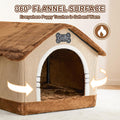 Indoor Dog House with Frame,Large Dog Cave Bed,Insulated Cozy Dog Tent