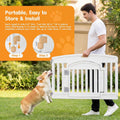 NEWBULIG Dog Playpen 6-Panel, 24IN Puppy Playpen, Stable Dog Play Pen Indoors/Outdoor with Secure Locking Door, Plastic 