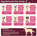 BRKURLEG Dog Raincoat, Waterproof Rain Jacket with Hood, Rose Red, XXL