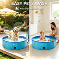 Foldable Dog Pool, Collapsible Dog Swimming Pool 32''