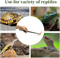 Reptile Feeding Tongs, Stainless Steel Lizard Feeding Tongs, Aquarium Straight Feeding Tweezers for Reptiles with Rubber