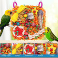 Bird Toys for Small & Medium Parrots - Natural Foraging & Shredding Cage Hanging Toys with Seagrass Mat, Starfruit, Loofah Slices for Budgies, Cockatiels, Lovebirds, Conures (1 PCS)