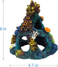 Uniclife Aquarium Decorations Resin Coral Rock Mountain Cave Fish Tank Decor Ornaments Fish House for Betta Rest Hide Pl
