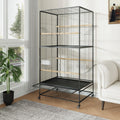 GarveeHome 66 Inch Large Bird Cage, Bird Cage with Rolling Storage Stands, Feed Bowls, Wide Tall Parrot Cage for Parakeets, Conures, Cockatiel, Cockatoo