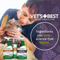 Vet's Best Flea Comb | Real Bamboo with Contour Grip Handle | for Dogs and Cats, Brown
