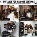 2 Pack Wall Mounted Saddle Racks with Pad Bar, Heavy Duty Saddle Pad Rack