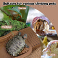 Large Reptile Bathing Pool, Tortoise Food Water Bowls with Ramp, Reptile Feeding Dish Water Bowl Bathing Pool Aquarium O