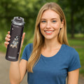 SERENGETI 24 Oz Water Bottle Stainless Steel with Spill Proof Lid - Double walled Vacuum Insulated water flask - Realist