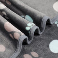 Tegeme 12 Pcs Pet Blankets 23 x 16 Inch Soft Fluffy Fleece Dog Cat Warm Paw Print Pattern Blankets Flannel Throw for Pets Dog Puppy Cat(Gray)