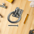 2Pcs M8*60 Stainless Steel Cross Tie Ring for Horse, Wall Mount Block Tie Rings for Horse Stall Stable Barn Supplies Equ