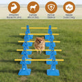 AIHSUMC Dog Agility Hurdle Cone Set, Dog Agility Course Backyard Set with Height Adjustable Crossbar for Rehabilitation & Beginners, Dog Agility Equipment for Obstacle Courses,4 Height Levels (10 Pack