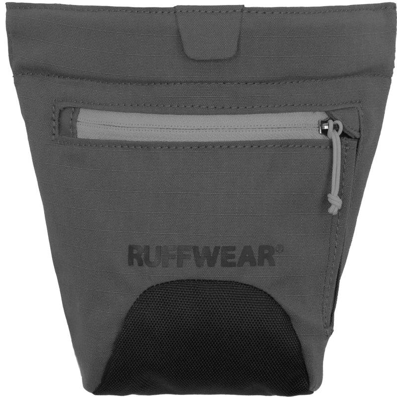Ruffwear Treat Trader Dog Treat Pouch, Hands-Free Waist-Worn, One-Handed Magnetic Closure, Belt (30-48 in) or Clip, Waterproof Food-Grade Lining, Zippered Pocket, Clicker Loop, Blue Pool, Granite Gray