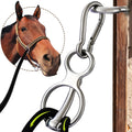 Horse Tie Ring, Safe Tie Horse Supplies, Humane Way Tie Ring, Magnetic Ring for Tying and Retracting, Helps Horse Pull B