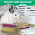 Jorewood 33 Pcs Rabbit Chew Sticks, Rabbit, Guinea Pig Toys, Natural Timothy Grass Molar Teeth Stick, Mixing Flowers Che