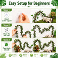 LIKZINWA Reptile Terrarium Decor Kit with Jungle Plants & Vines