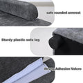 Pet Sofa with Hidden Storage for Puppy and Cat,Linen Fabric Dog Sofa,Cat Couch with Wooden Frame