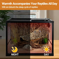 REPTI ZOO Reptile Heat Panel Adjustable Temperature Reptile Heating Plate, Non-Light Heating Solution with Expanded Heat