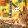 ERKOON 42PCS Rabbit Chew Toys, Natural Timothy Grass Cakes Guinea Pig Toys, Small Animal Teeth Grinding Treats for Bunny