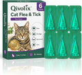 Natural Cat Flea & Tick Topical Care, Long-Lasting Waterproof Formula, Cats & Kittens Over 1.5 lbs and 8 Weeks, 6 Doses