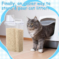 Teenyyou 4 Pcs Cat Litter Storage Container with Airtight Lid and Handle Cat Litter Storage Bin with Spout Sealable Heavy Duty Kitten Bucket