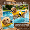 Dog Life Jacket with Chin Float & Toy