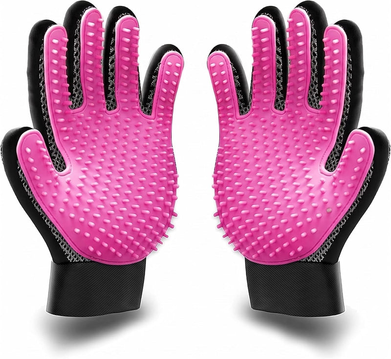 BYETOO Pet Dog Cat Grooming Glove with 261Tips,Gentle Deshedding Brush Glove,Efficient Pet Hair Remover Mitt,Massage Too