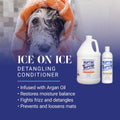 Chris Christensen Ice on Ice Detangling Dog Conditioner, Groom Like a Professional, Dematts, Moisturizes, Creates Long Lasting Silkiness, All Coat Types, Made in USA, 16oz