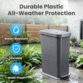 iTouchless 13.2 Gal / 50L Dog Poop Trash Can with Lid & AbsorbX Odor Filter