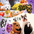 Shyyween 100 Pcs Halloween Dog Bandanas Bulk for Pets Lover Gifts Charm