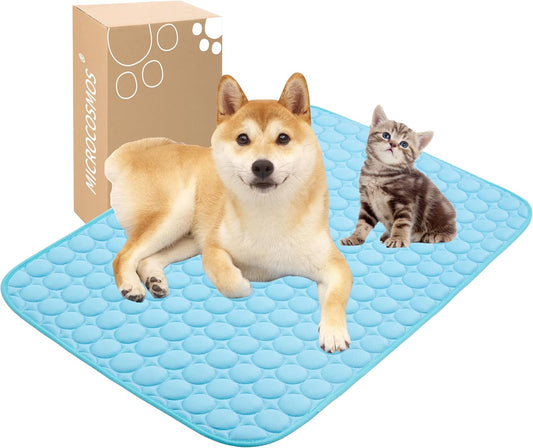 MICROCOSMOS Summer Cooling Mat & Sleeping Pad- Water Absorption Top, Materials Safe, Easy Carry, EZ Clean. Keep Cooling 
