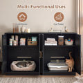 Gitelsnour 30.9'' Litter Box Enclosure Furniture- Hidden Storage, CLB003BK