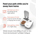 Cat Mate C200 Automatic 2 Meal Timer-Controlled Pet Feeder (401) - for Cats and Small Dogs, Includes Ice Pack for Wet and Dry Food, Meals up to 14 oz Each, White