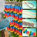 DBNESS Extra Large Bird Toys, 20inch XL Macaw African Grey Parrot Chewing Toys, Natural Wooden Block Knots Tearing Toy P
