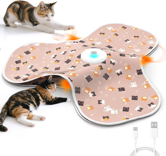 ‌‌Interactive Cat Toys for Indoor Cats‌ Adult‌ with Feather Tail Switchable Mouse Sounds, ‌Kitten Enrichment Toys‌ for H