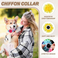 Dog Collar Flowers, Pet Flower Charms Soft Chiffon Cat Collar