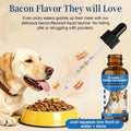 Liquid Taurine Supplement for Dogs - Bacon Flavor Dog Heart & Circulation Support with Dropper - Essential Amino Acid fo