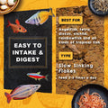 Ultra Fresh Tropical Fish Flakes Food, Color Boosting, All Natural, Complete Nutrition for Tropical Fish, Discus, Angelf