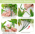 BNOSDM Reptile Plants 6 PCS Habitat Decorations Hanging Fake Leaves（Green）
